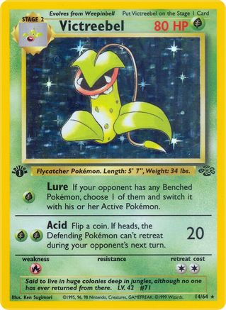 Victreebel 14/64  - 1st Edition Holofoil Jungle - Holo Rare