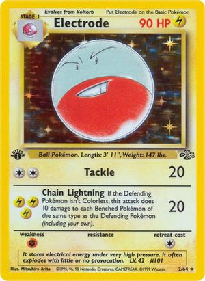 Electrode 2/64  - 1st Edition Holofoil Jungle - Holo Rare