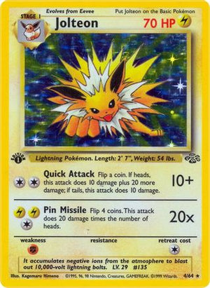 Jolteon 4/64  - 1st Edition Holofoil Jungle - Holo Rare