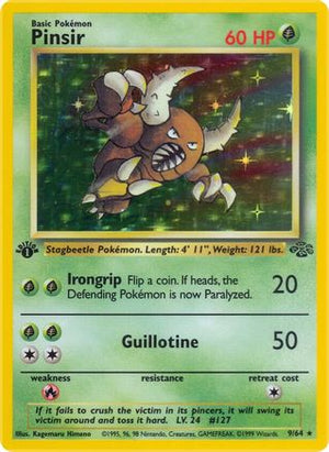 Pinsir 9/64  - 1st Edition Holofoil Jungle - Holo Rare