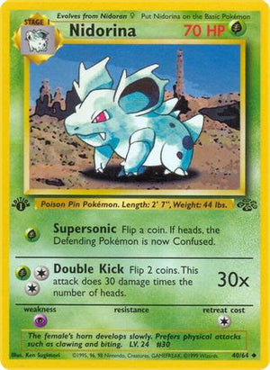 Nidorina 040/64  - 1st Edition Jungle - Uncommon
