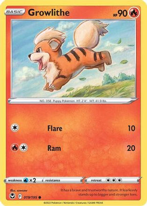 Growlithe 019/195  SWSH12 Silver Tempest - Common