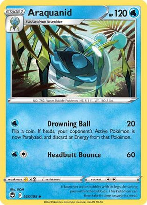 Araquanid 048/195  - Reverse Holofoil SWSH12 Silver Tempest - Uncommon