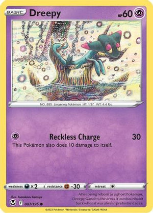 Dreepy 087/195  - Reverse Holofoil SWSH12 Silver Tempest - Common