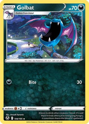 Golbat 104/195  SWSH12 Silver Tempest - Uncommon