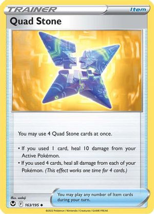 Quad Stone 163/195  - Reverse Holofoil SWSH12 Silver Tempest - Uncommon
