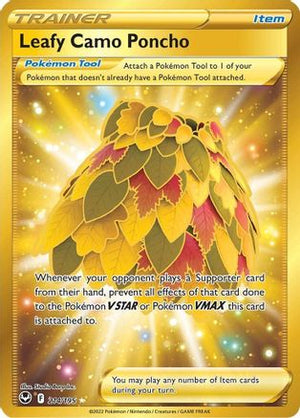 Leafy Camo Poncho (Secret) 214/195  - Holofoil SWSH12 Silver Tempest - Secret Rare