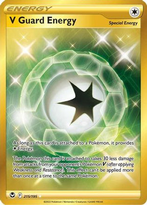 V Guard Energy (Secret) 215/195  - Holofoil SWSH12 Silver Tempest - Secret Rare