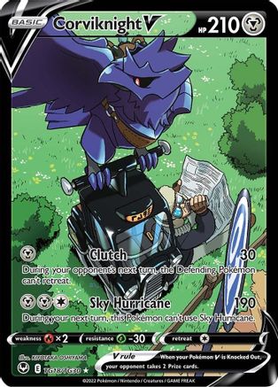 Corviknight V TG18/TG30  - Holofoil SWSH12 Silver Tempest Trainer Gallery - Ultra Rare