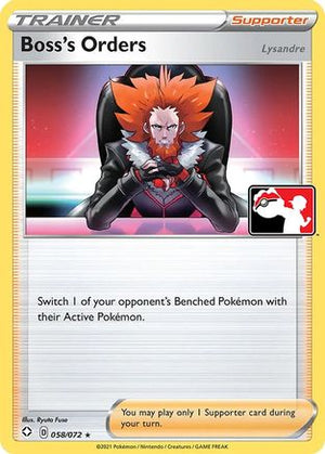 Boss's Orders 058/072  - Holofoil Prize Pack Series Cards - Rare