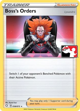 Boss's Orders 058/072  - Holofoil Prize Pack Series Cards - Rare