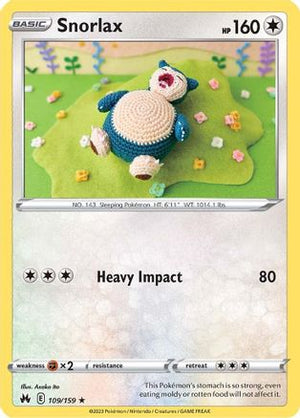 Snorlax 109/159  Crown Zenith - Rare