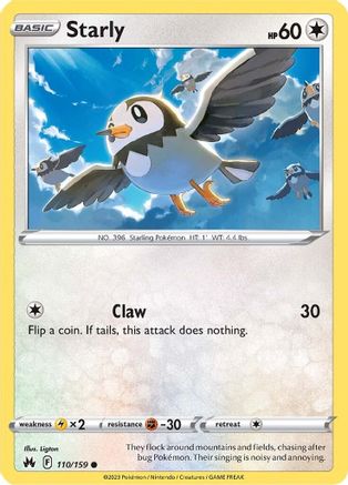 Starly 110/159  Crown Zenith - Common