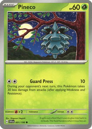 Pineco 001/198  SV01 Scarlet & Violet Base Set - Common