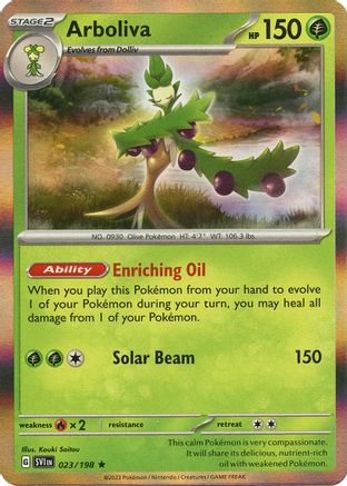 Arboliva 023/198  - Holofoil SV01 Scarlet & Violet Base Set - Rare