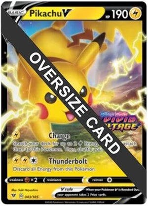 Pikachu V (Vivid Voltage Stamped) 043/185  - Holofoil Jumbo Cards - Promo