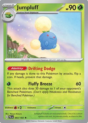 Jumpluff 003/193  - Reverse Holofoil SV02 Paldea Evolved - Rare