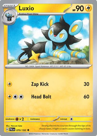 Luxio 070/193  - Reverse Holofoil SV02 Paldea Evolved - Uncommon