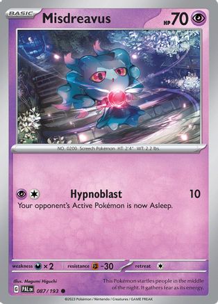 Misdreavus 087/193  SV02 Paldea Evolved - Common