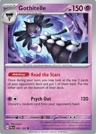Gothitelle 092/193  SV02 Paldea Evolved - Uncommon