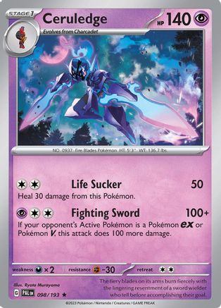 Ceruledge 098/193  - Reverse Holofoil SV02 Paldea Evolved - Rare