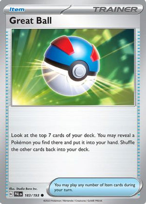 Great Ball 183/193  - Reverse Holofoil SV02 Paldea Evolved - Common