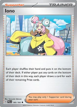 Iono 185/193  - Reverse Holofoil SV02 Paldea Evolved - Uncommon