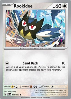 Rookidee 164/193  - Reverse Holofoil SV02 Paldea Evolved - Common