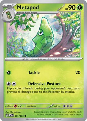 Metapod 011/165  SV Scarlet & Violet 151 - Common
