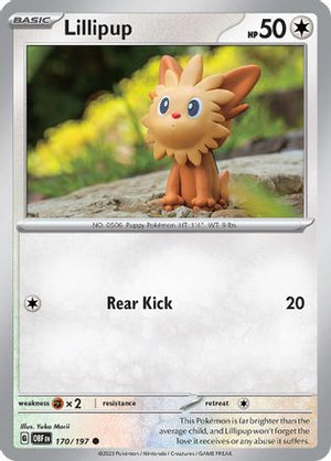Lillipup 170/197  - Reverse Holofoil SV03 Obsidian Flames - Common