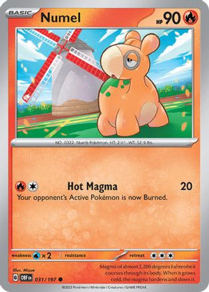 Numel 031/197  - Reverse Holofoil SV03 Obsidian Flames - Common
