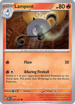 Lampent 037/197  SV03 Obsidian Flames - Common