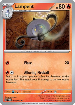 Lampent 037/197  SV03 Obsidian Flames - Common