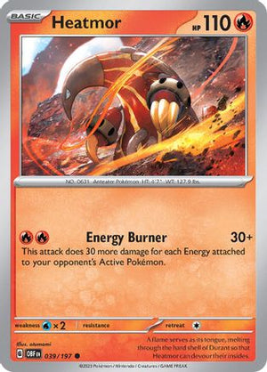 Heatmor 039/197  - Reverse Holofoil SV03 Obsidian Flames - Common