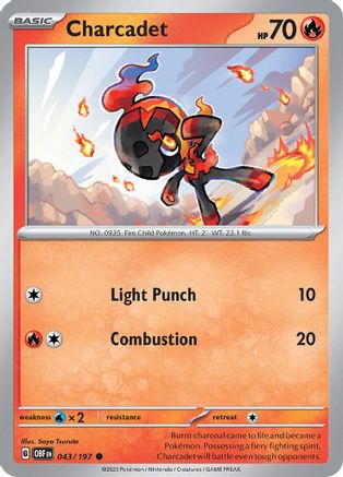 Charcadet 043/197  SV03 Obsidian Flames - Common