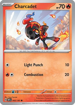 Charcadet 043/197  - Reverse Holofoil SV03 Obsidian Flames - Common
