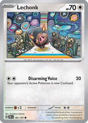 Lechonk 181/197  SV03 Obsidian Flames - Common