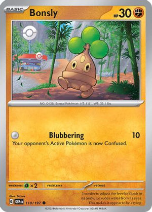 Bonsly 110/197  SV03 Obsidian Flames - Common