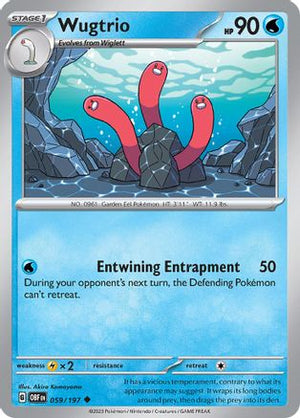 Wugtrio 059/197  - Reverse Holofoil SV03 Obsidian Flames - Uncommon