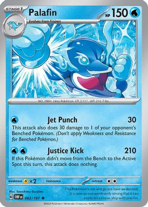 Palafin 062/197  - Reverse Holofoil SV03 Obsidian Flames - Rare