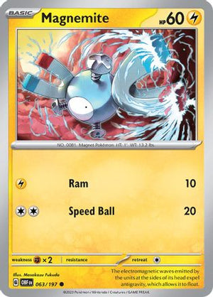 Magnemite 063/197  SV03 Obsidian Flames - Common