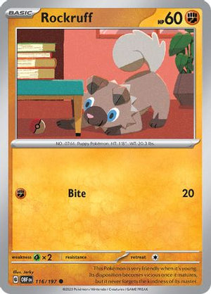 Rockruff 116/197  SV03 Obsidian Flames - Common