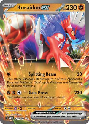 Koraidon ex 124/197  - Holofoil SV03 Obsidian Flames - Double Rare