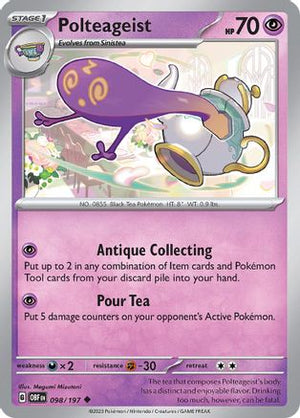 Polteageist 098/197  SV03 Obsidian Flames - Uncommon