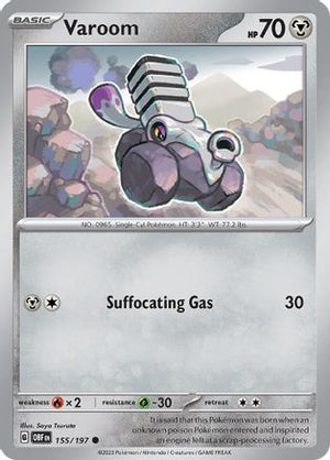 Varoom 155/197  - Reverse Holofoil SV03 Obsidian Flames - Common