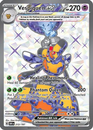 Vespiquen ex 212/197  - Holofoil SV03 Obsidian Flames - Ultra Rare