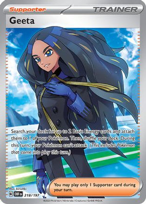 Geeta 218/197  - Holofoil SV03 Obsidian Flames - Ultra Rare