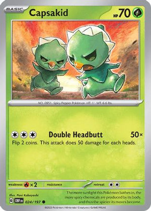 Capsakid 024/197  SV03 Obsidian Flames - Common