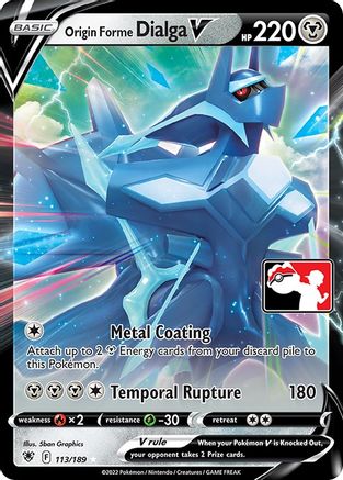 Origin Forme Dialga V 113  - Holofoil Prize Pack Series Cards - Ultra Rare