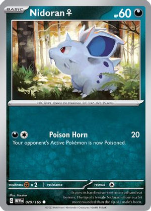 Nidoran F 029/165  - Reverse Holofoil SV Scarlet & Violet 151 - Common